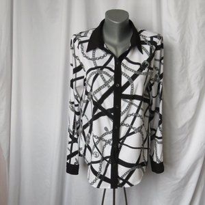 Michael Kors Black and White Blouse